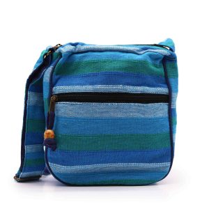 Large Nepal Sling Bag (Adjustable Strap) - Blue Rivers