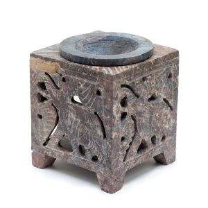 Elephant Carved Soapstone Oil Burner