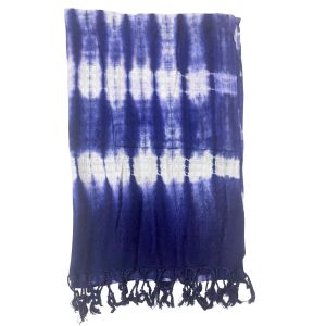 Java Art Scarf – Indigo Stripes – 62×200cm