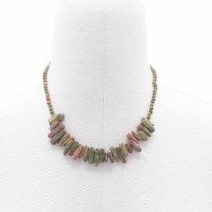 Longstone Gem Necklace – Moss Agate